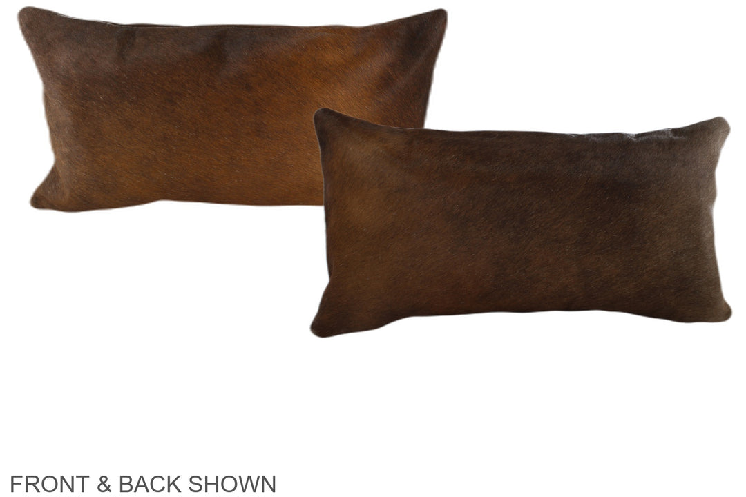 Chocolate 12"x22" Brazilian Cowhide Pillow #A38323 by Hudson Hides