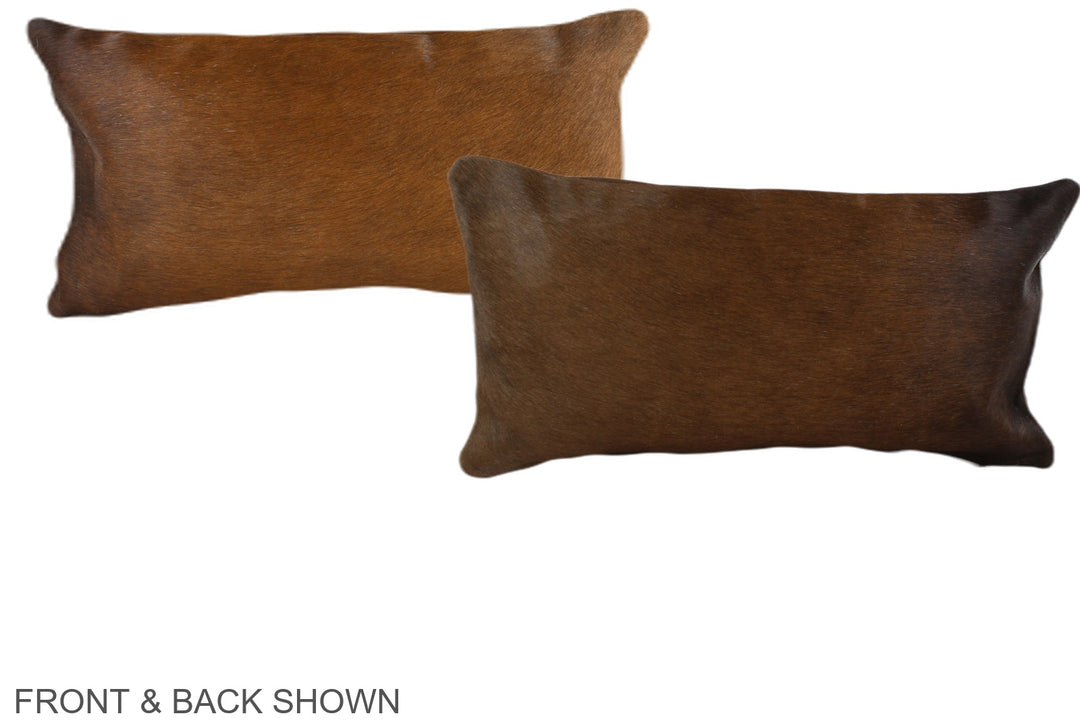Chocolate 12"x22" Brazilian Cowhide Pillow #A38329 by Hudson Hides