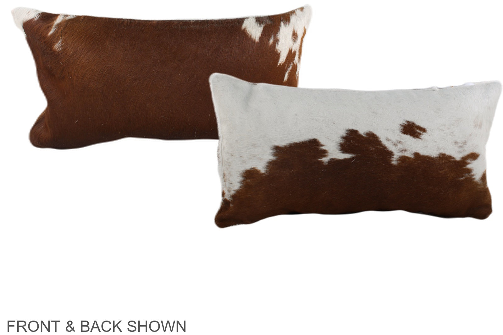 Brown and White Cowhide Pillow #A38332