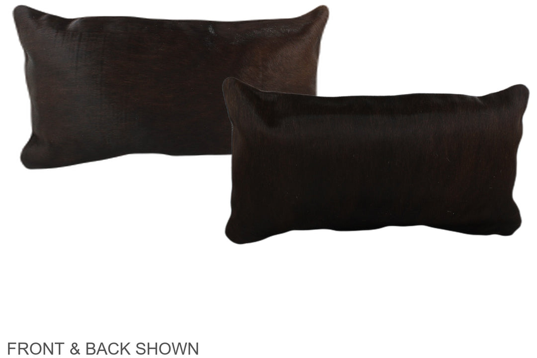 Chocolate 12"x22" Brazilian Cowhide Pillow #A38339 by Hudson Hides