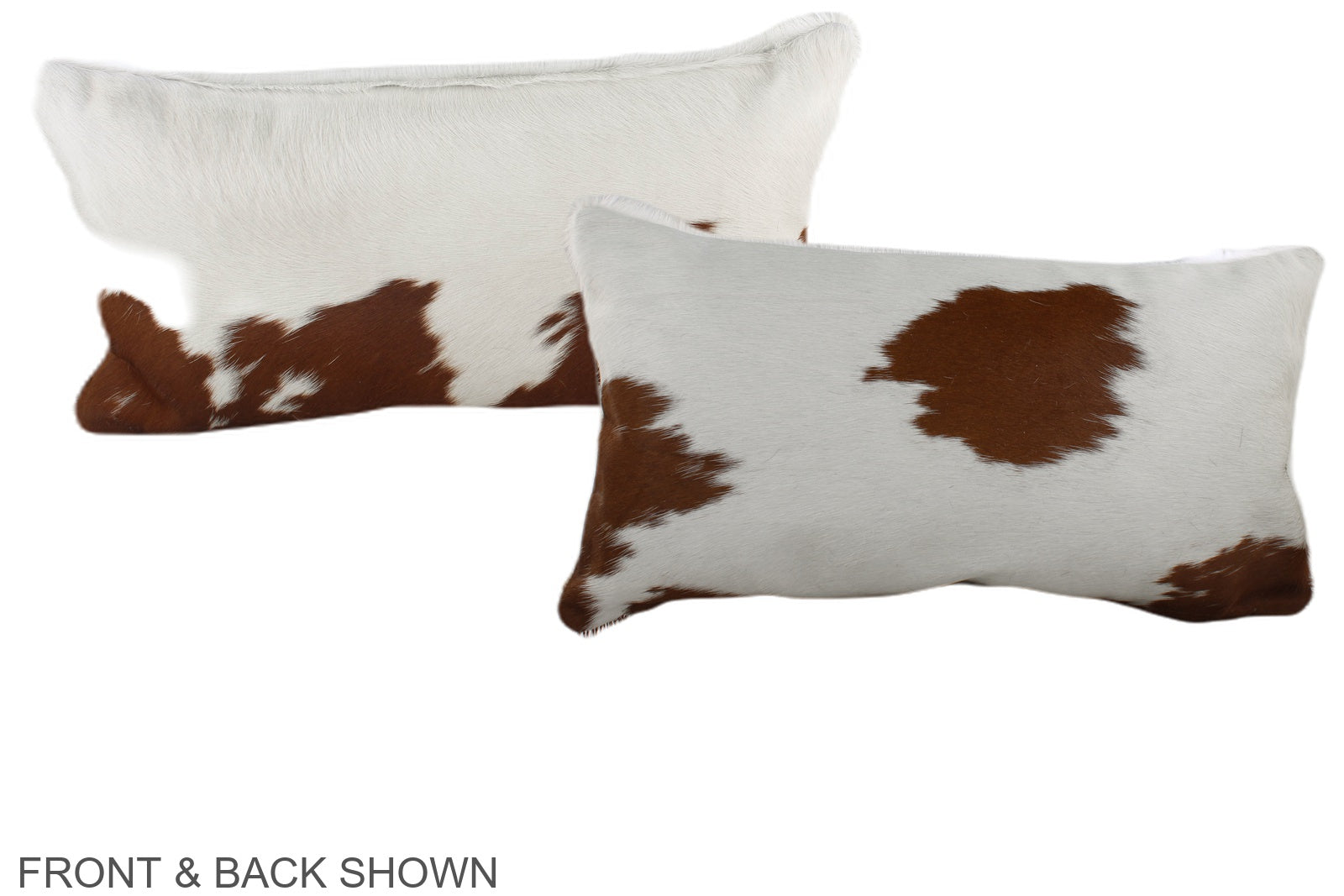 Brown and White Cowhide Pillow #A38345