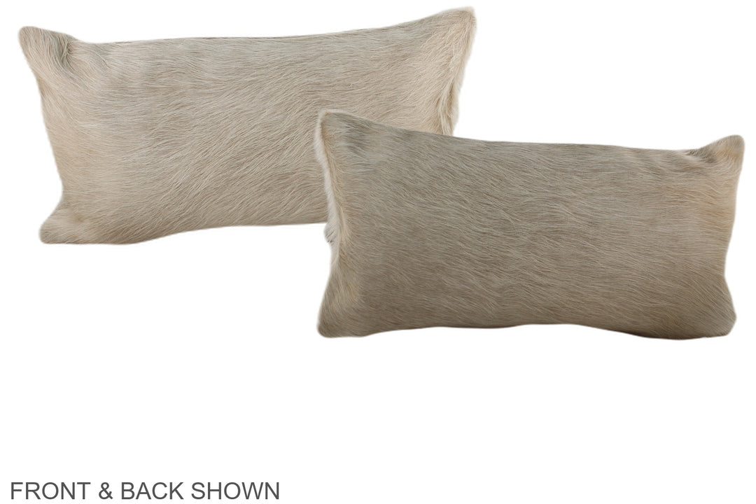 Champagne 12"x22" Brazilian Cowhide Pillow #A38348 by Hudson Hides