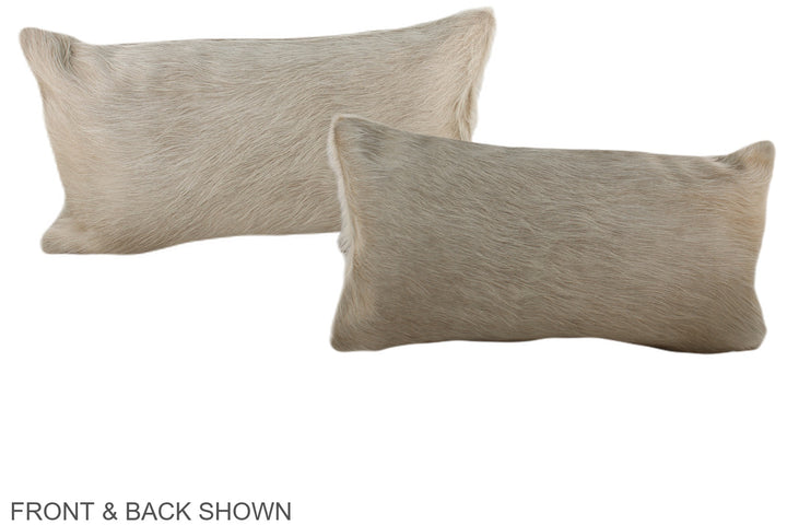 Champagne 12"x22" Brazilian Cowhide Pillow #A38348 by Hudson Hides