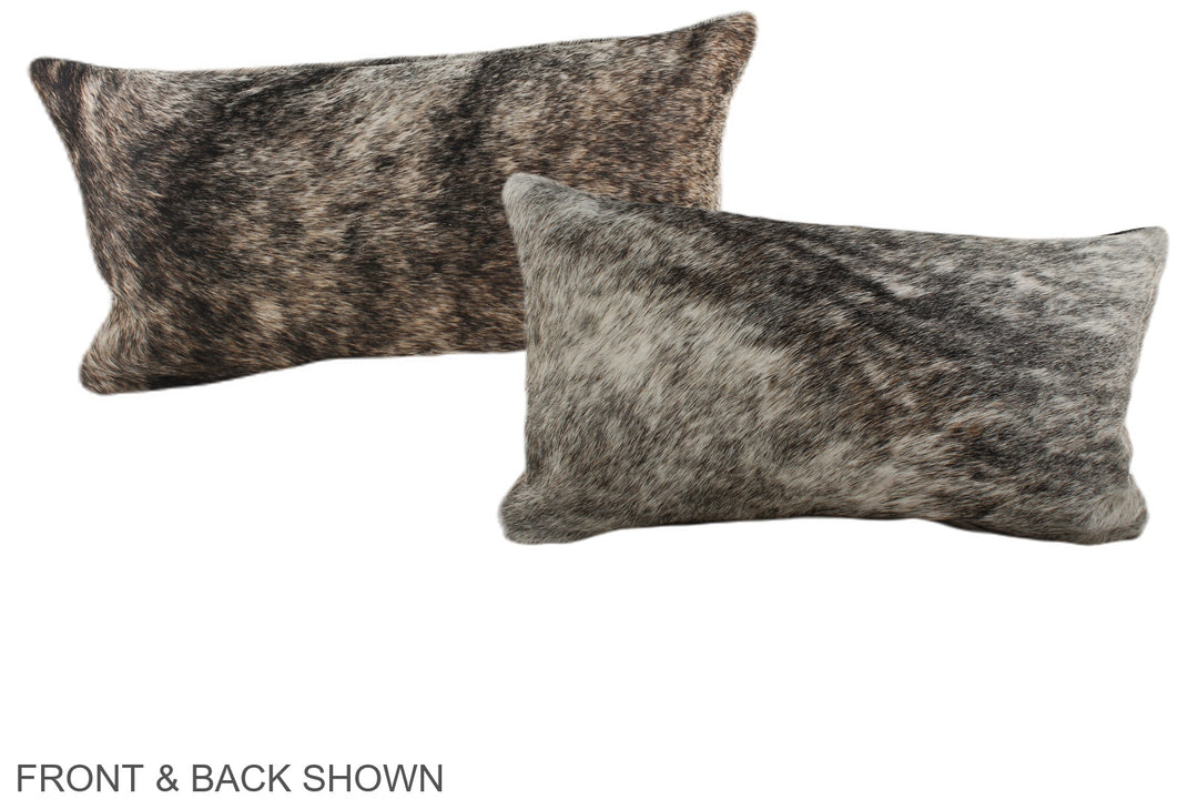 Dark Brindle 12"x22" Brazilian Cowhide Pillow #A38349 by Hudson Hides