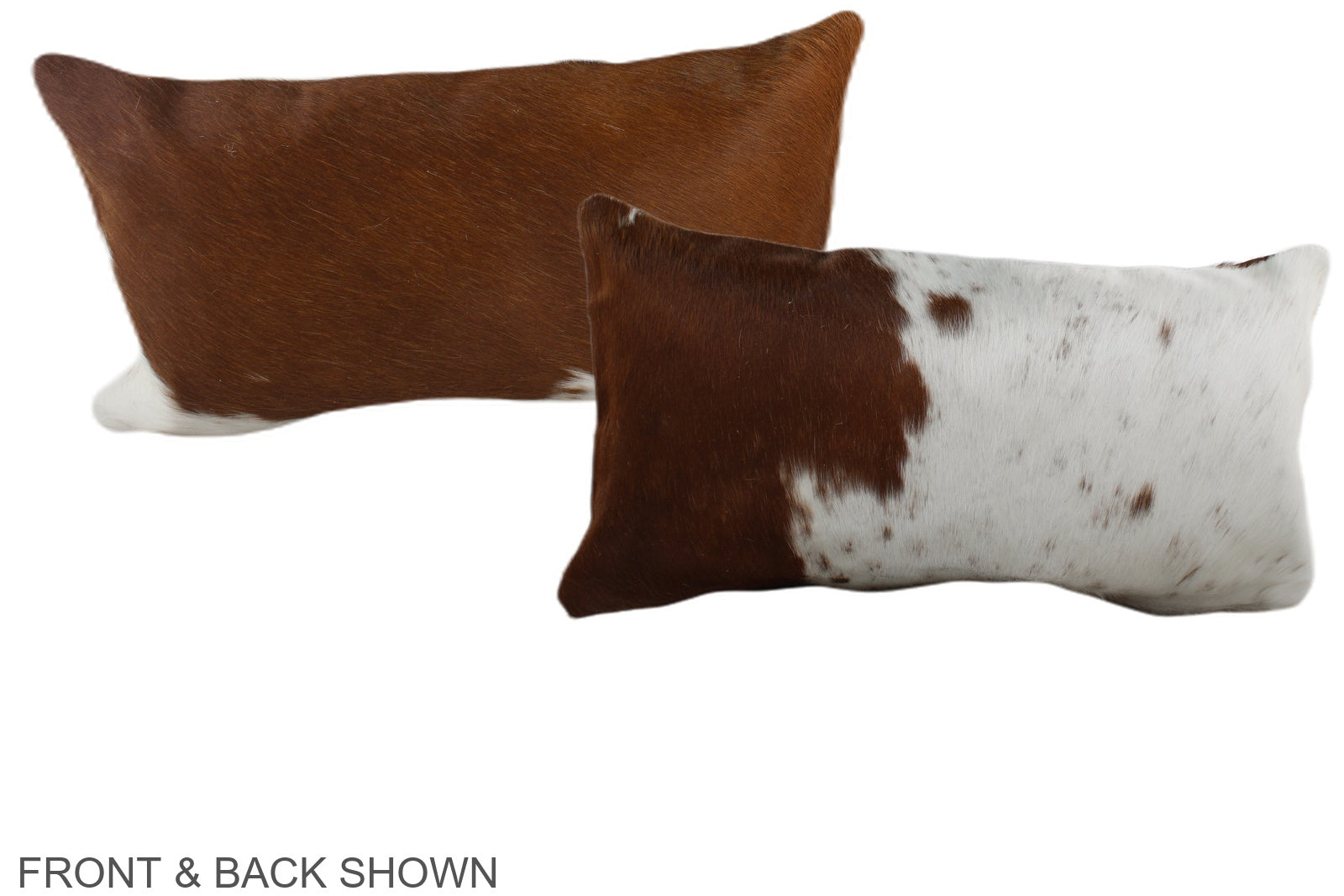 Brown and White Cowhide Pillow #A38350