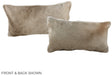 Champagne 12"x22" Brazilian Cowhide Pillow #A38351 by Hudson Hides