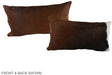 Brown with Red 12"x22" Brazilian Cowhide Pillow #A38353 by Hudson Hides