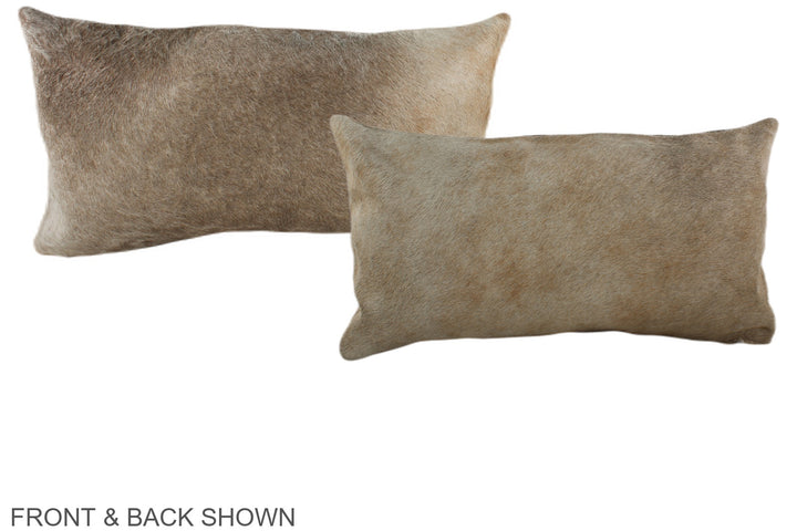 Taupe 12"x22" Brazilian Cowhide Pillow #A38355 by Hudson Hides