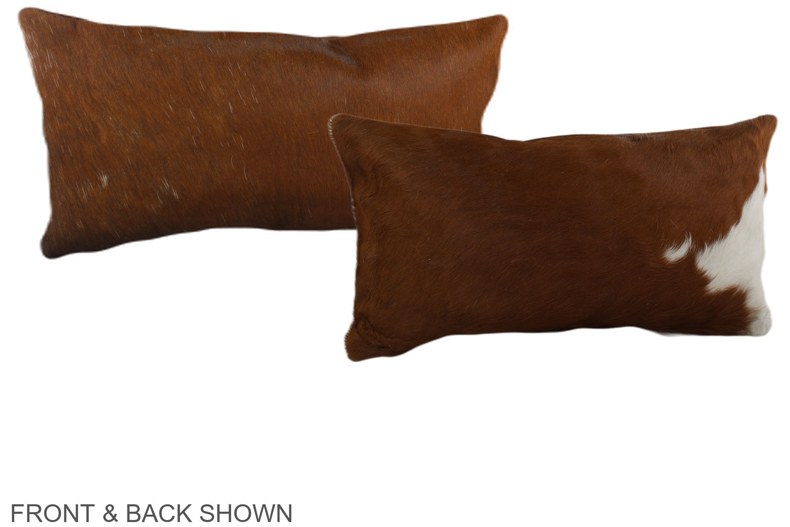 Brown and White Cowhide Pillow #A38356