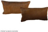 Solid Brown 12"x22" Brazilian Cowhide Pillow #A38366 by Hudson Hides