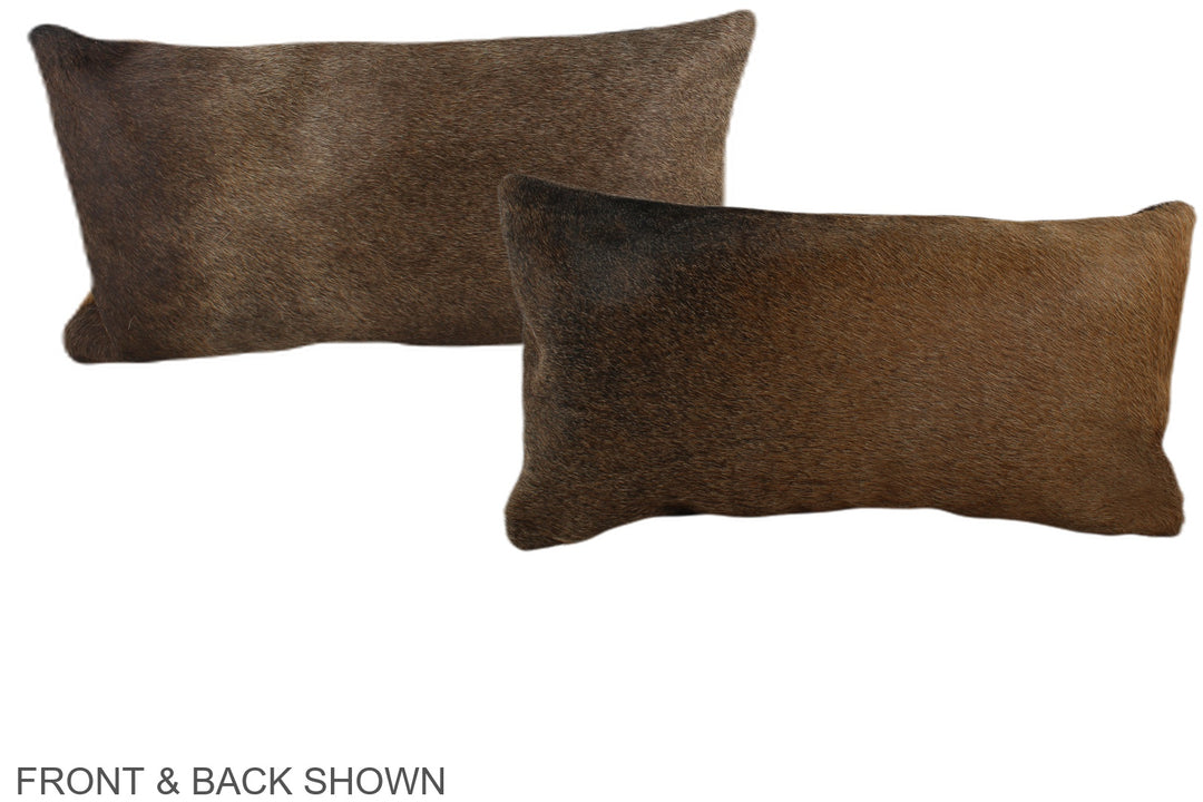 Chocolate 12"x22" Brazilian Cowhide Pillow #A38370 by Hudson Hides