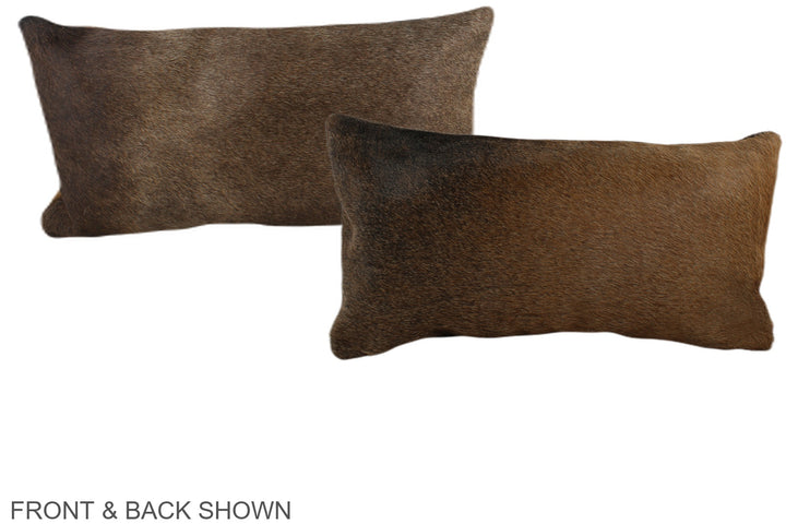 Chocolate 12"x22" Brazilian Cowhide Pillow #A38370 by Hudson Hides