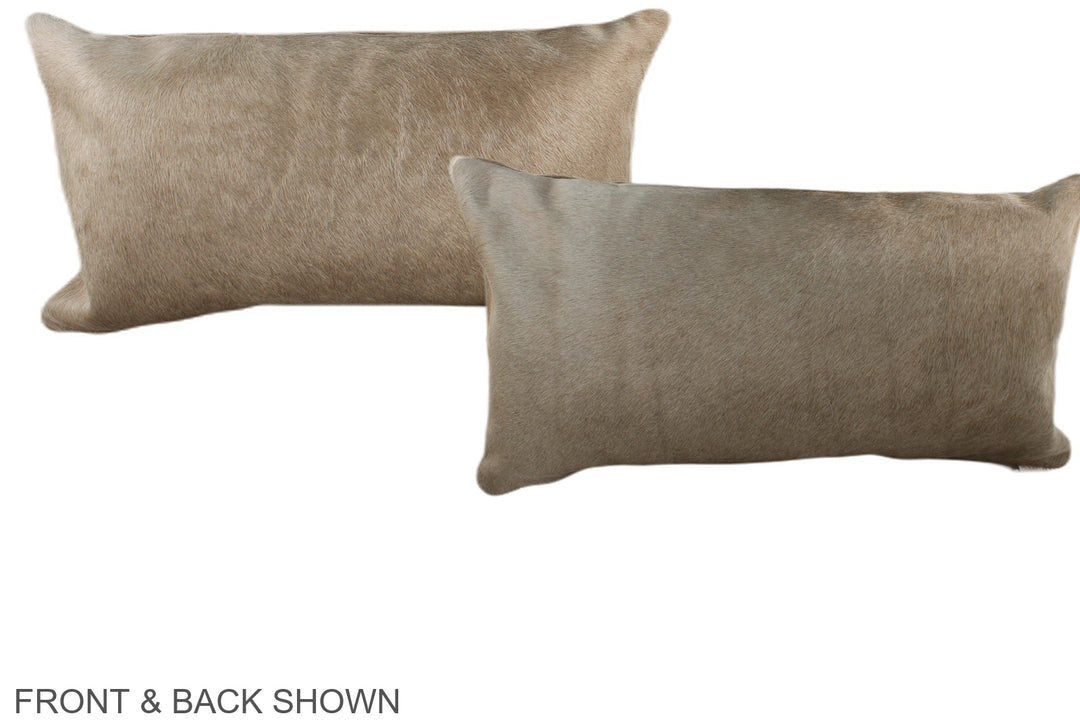 Taupe 12"x22" Brazilian Cowhide Pillow #A38372 by Hudson Hides