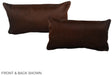 Brown with Red 12"x22" Brazilian Cowhide Pillow #A38373 by Hudson Hides