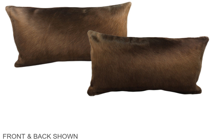 Chocolate 12"x22" Brazilian Cowhide Pillow #A38376 by Hudson Hides