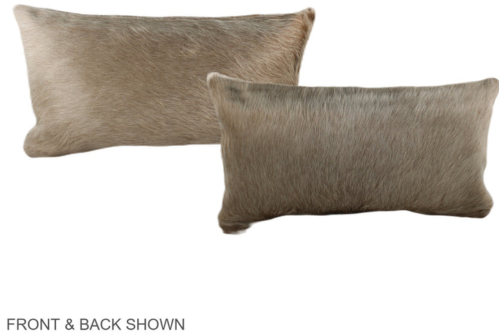 Taupe 12"x22" Brazilian Cowhide Pillow #A38385 by Hudson Hides