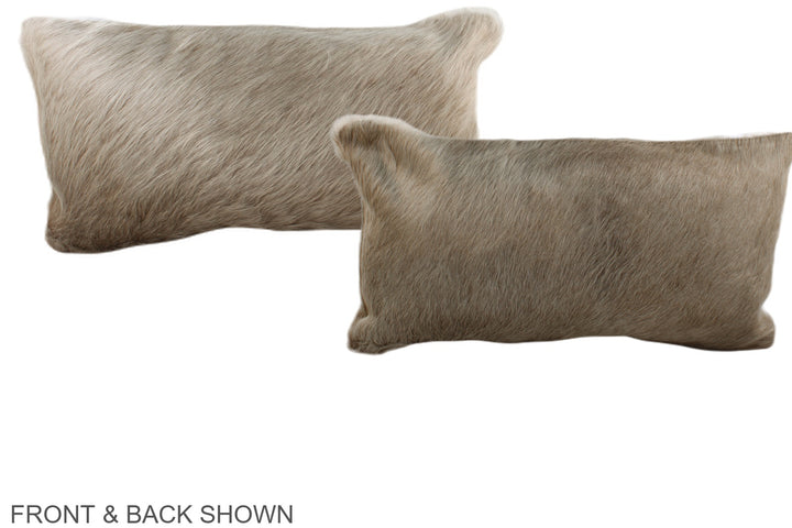 Taupe 12"x22" Brazilian Cowhide Pillow #A38389 by Hudson Hides