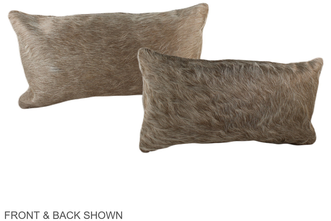 Taupe 12"x22" Brazilian Cowhide Pillow #A38393 by Hudson Hides