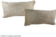 Champagne 12"x22" Brazilian Cowhide Pillow #A38394 by Hudson Hides