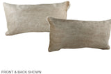 Champagne 12"x22" Brazilian Cowhide Pillow #A38394 by Hudson Hides