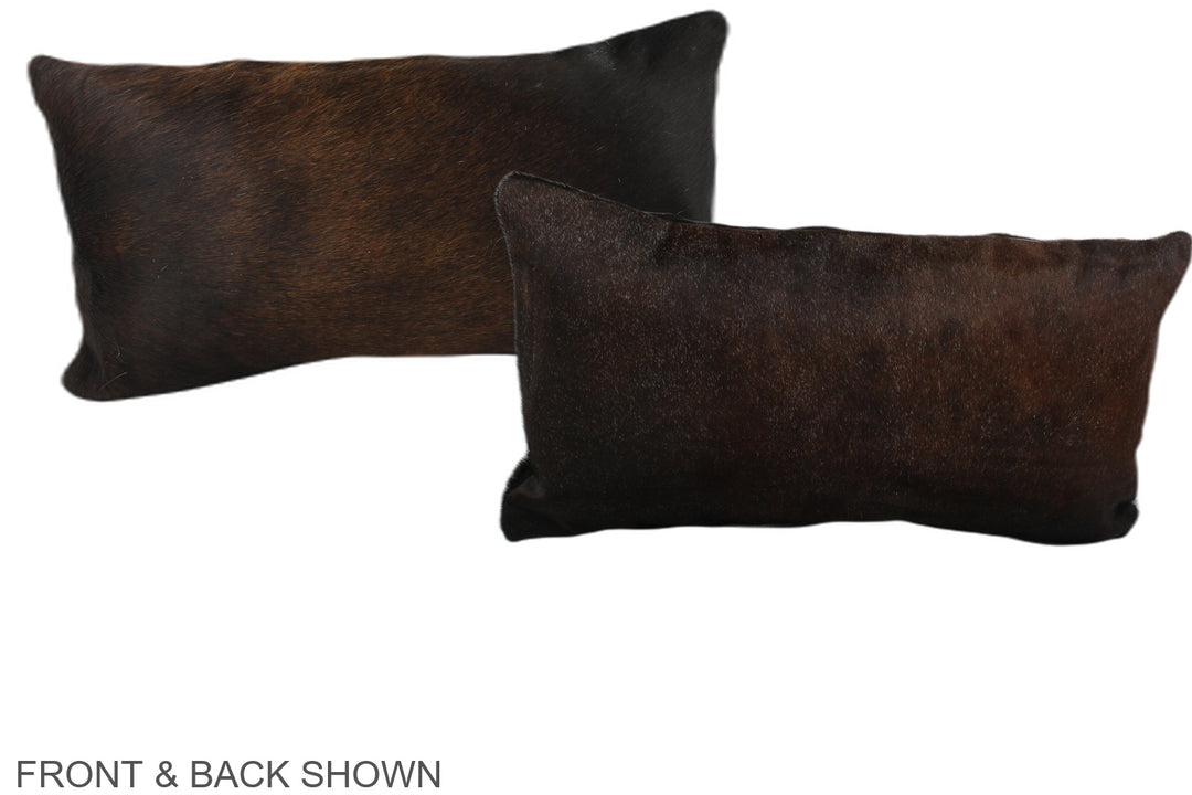Chocolate 12"x22" Brazilian Cowhide Pillow #A38396 by Hudson Hides