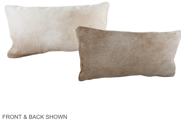 Beige 12"x22" Brazilian Cowhide Pillow #A38405 by Hudson Hides