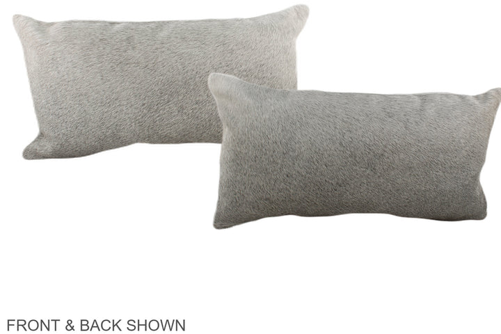 Grey 12"x22" Brazilian Cowhide Pillow #A38417 by Hudson Hides