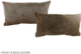 Grey with Beige 12"x22" Brazilian Cowhide Pillow #A38418 by Hudson Hides