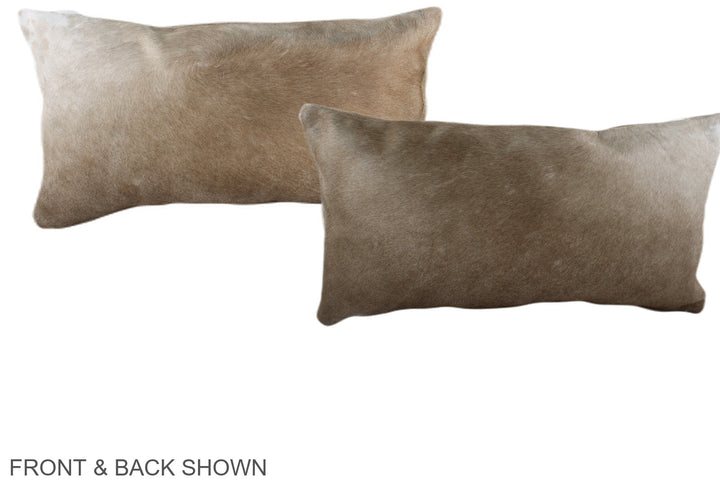 Taupe 12"x22" Brazilian Cowhide Pillow #A38426 by Hudson Hides