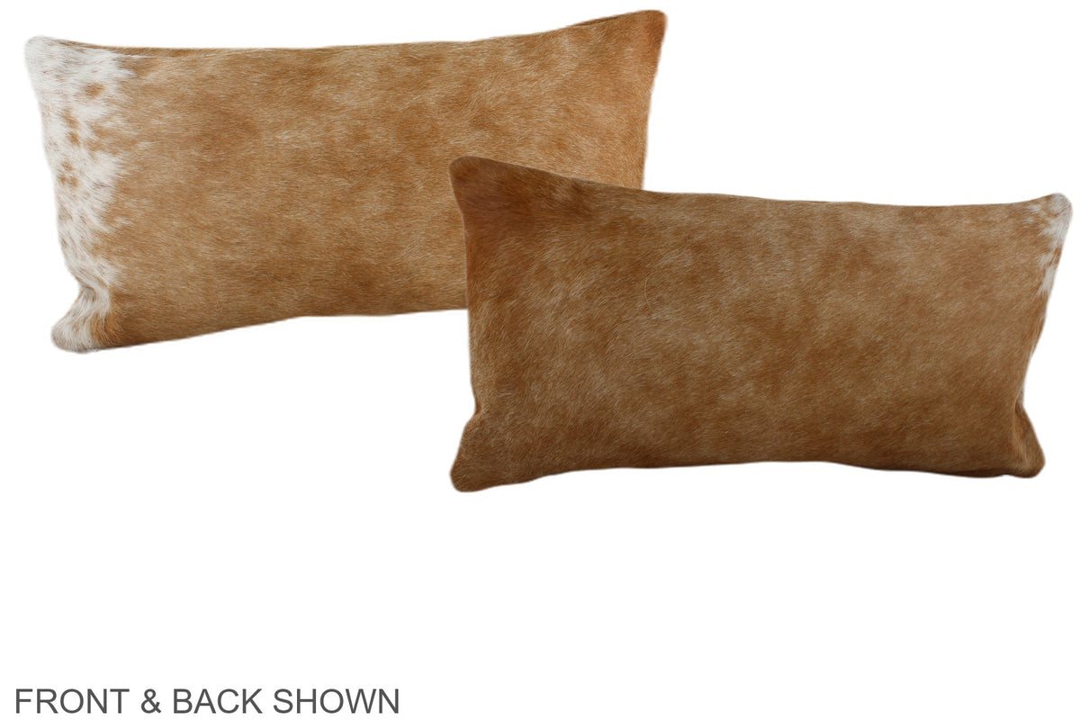 Beige Cowhide Pillow #A38430