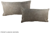 Grey with Beige 12"x22" Brazilian Cowhide Pillow #A38431 by Hudson Hides