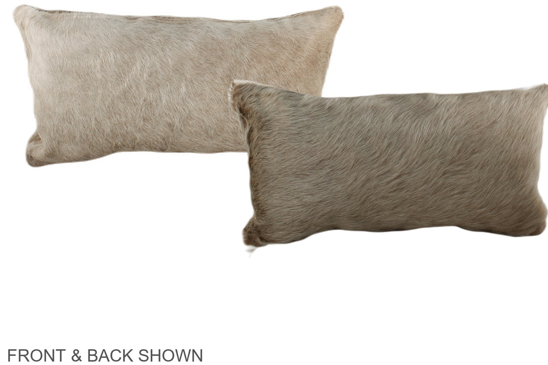 Champagne 12"x22" Brazilian Cowhide Pillow #A38433 by Hudson Hides