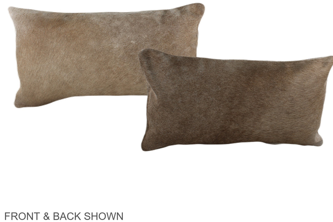 Taupe 12"x22" Brazilian Cowhide Pillow #A38435 by Hudson Hides
