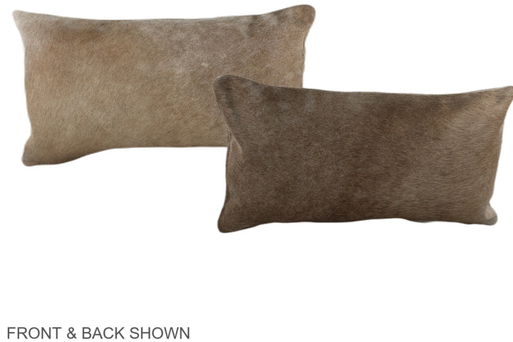 Taupe 12"x22" Brazilian Cowhide Pillow #A38435 by Hudson Hides
