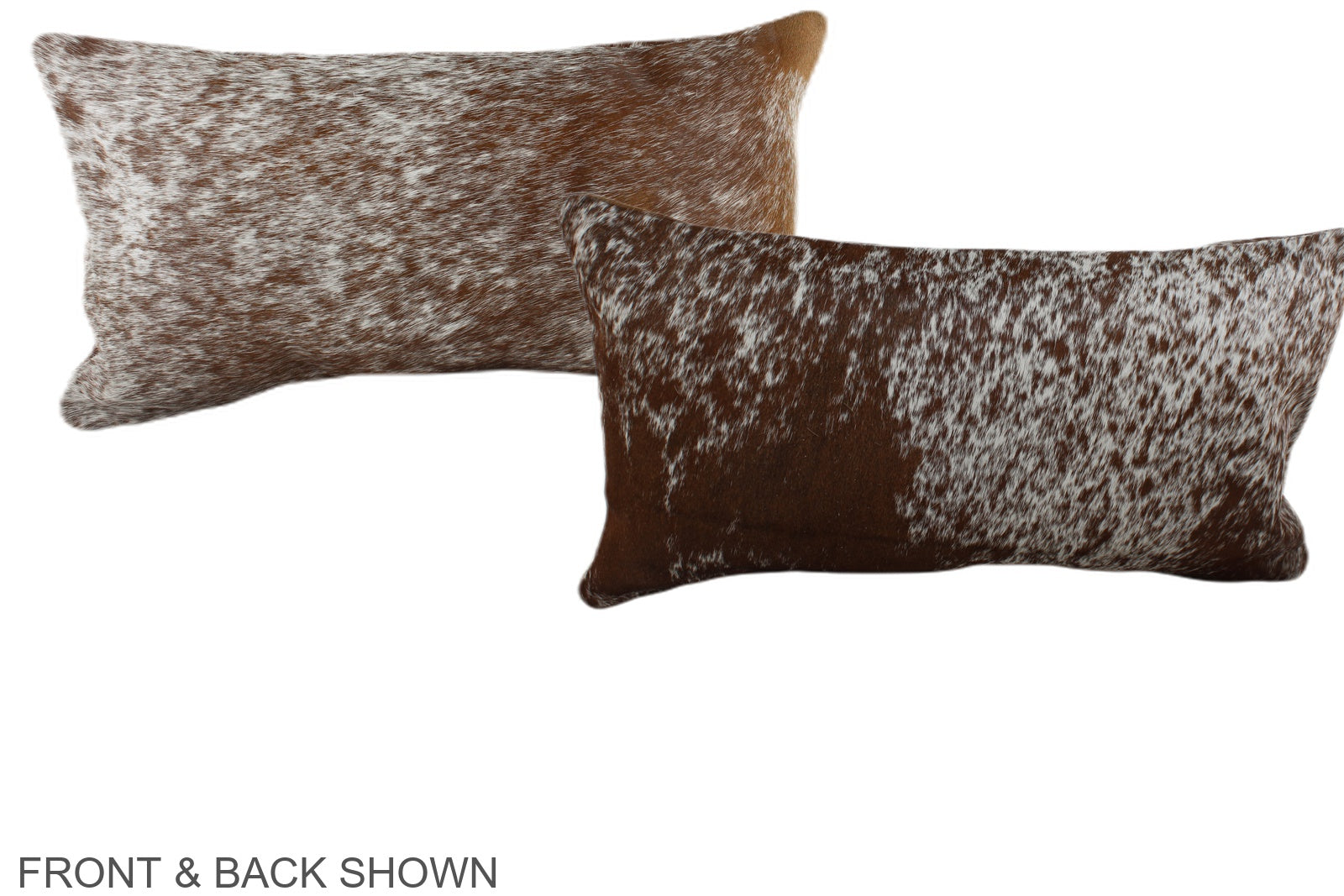 Salt and Pepper Brown Cowhide Pillow #A38439