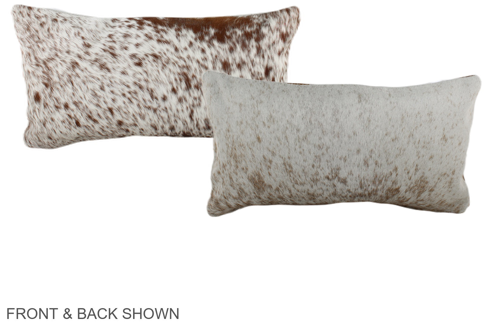 Salt and Pepper Brown Cowhide Pillow #A38447