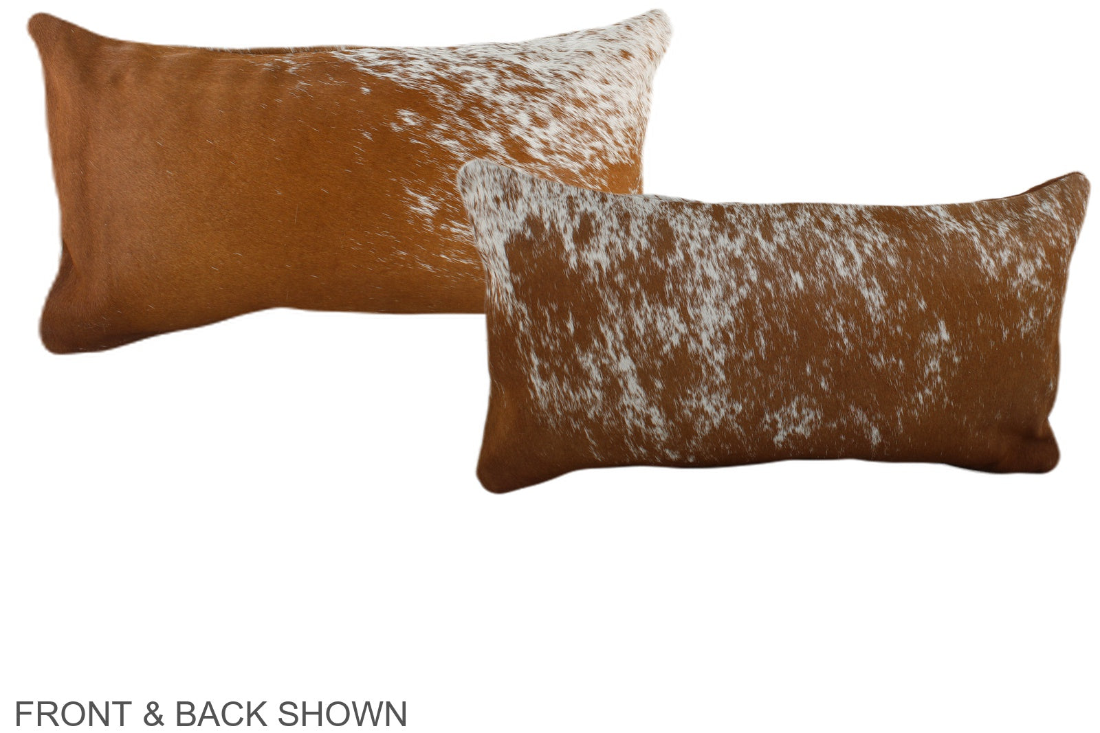 Salt and Pepper Brown Cowhide Pillow #A38456
