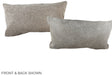 Grey with Beige 12"x22" Brazilian Cowhide Pillow #A38457 by Hudson Hides