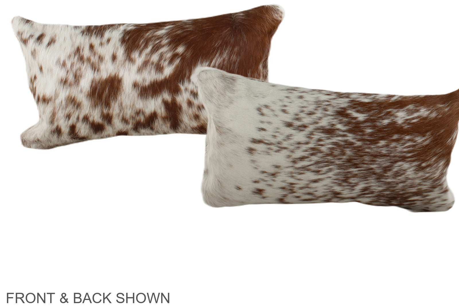 Salt and Pepper Brown Cowhide Pillow #A38461
