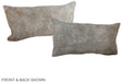 Grey with Beige 12"x22" Brazilian Cowhide Pillow #A38466 by Hudson Hides
