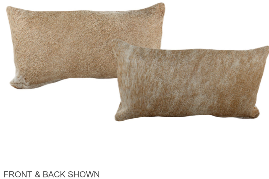 Beige 12"x22" Brazilian Cowhide Pillow #A38471 by Hudson Hides
