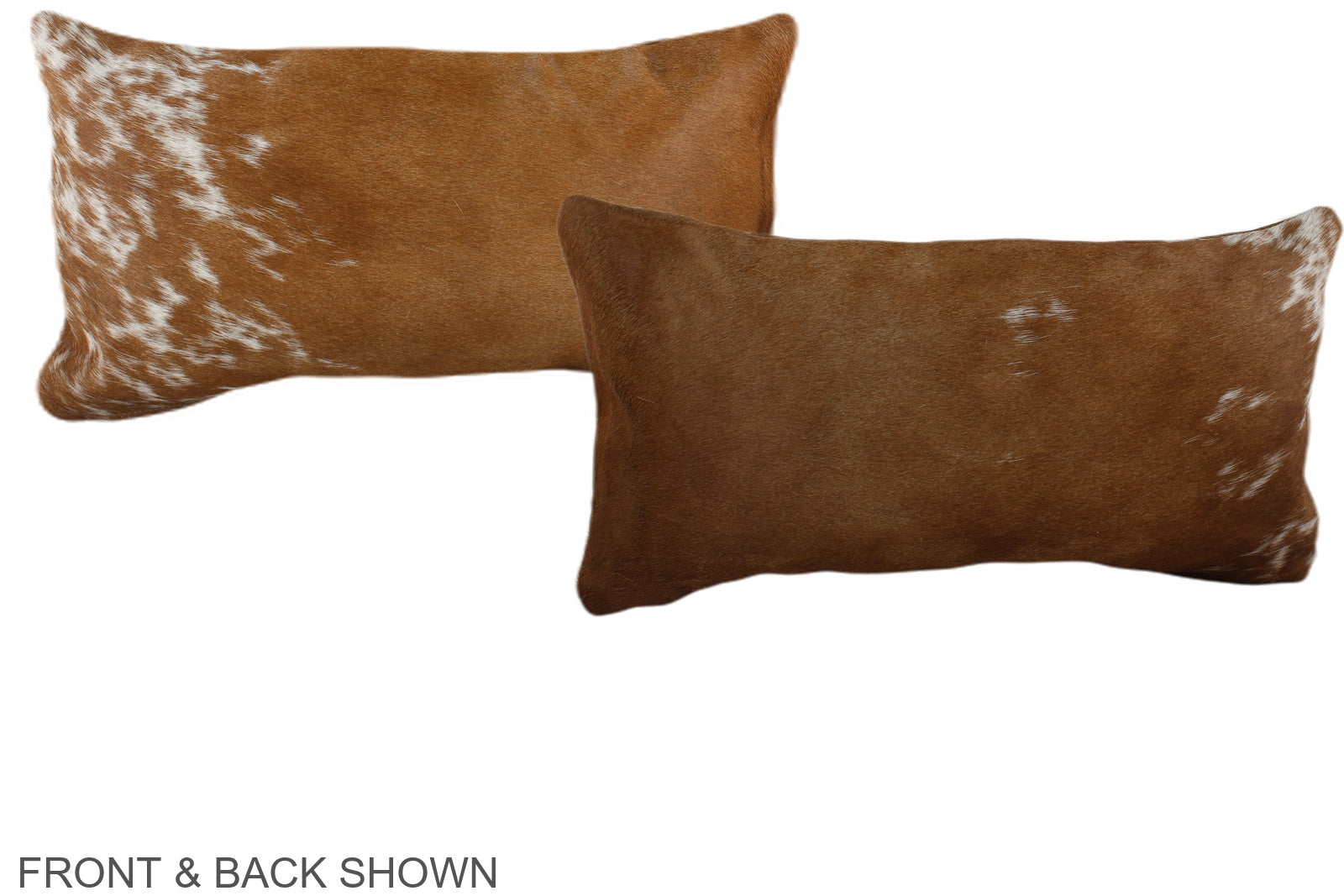 Brown and White Cowhide Pillow #A38472