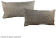 Grey with Beige 12"x22" Brazilian Cowhide Pillow #A38473 by Hudson Hides