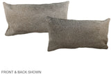 Grey with Beige 12"x22" Brazilian Cowhide Pillow #A38473 by Hudson Hides