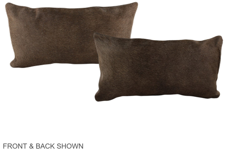 Chocolate 12"x22" Brazilian Cowhide Pillow #A38483 by Hudson Hides