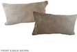 Grey with Beige 12"x22" Brazilian Cowhide Pillow #A38486 by Hudson Hides