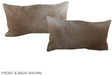 Grey with Beige 12"x22" Brazilian Cowhide Pillow #A38495 by Hudson Hides