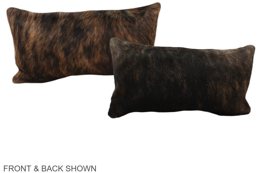 Dark Brindle 12"x22" Brazilian Cowhide Pillow #A38496 by Hudson Hides