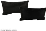 Solid Black 12"x22" Brazilian Cowhide Pillow #A38508 by Hudson Hides