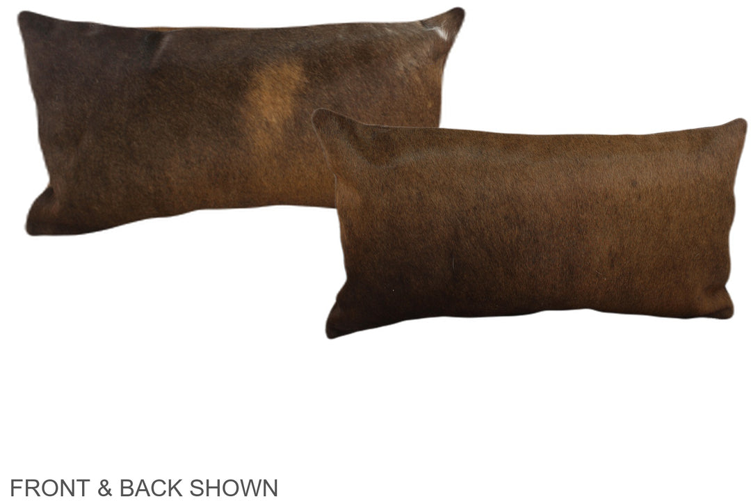 Chocolate 12"x22" Brazilian Cowhide Pillow #A38513 by Hudson Hides